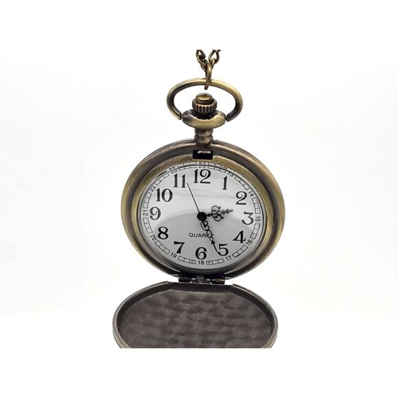 Pirate Pocket Watch – Vintage Look Nautical Skull Crossbones Buccaneers Ship - Picture 6 of 9